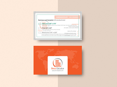 Real Estate Business Card & Mock-up card mock up real estate