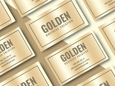 Business Card and Mockup-Golden businesscard card elegant mockup template