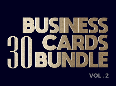 30 Business Card Bundle Vol.2 bundle businesscard card design discount modern