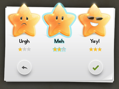 Yohondo Ratings ipad rating stars ui