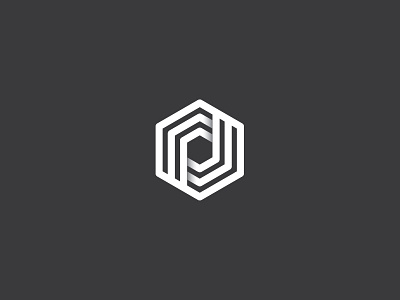 p to the d cube d icon identity letter logo logomark minimal monogram p symbol