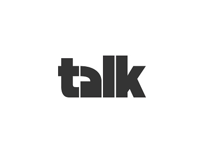 Talk bold branding identity letter logo mark punctuation speech symbol word