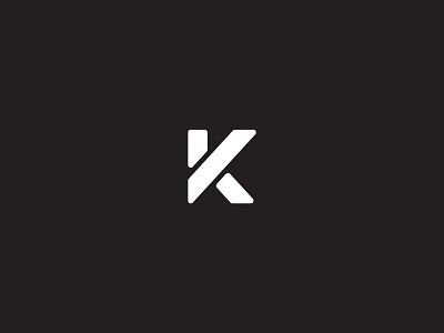 K brand identity k letter logo mark stencil symbol type typography