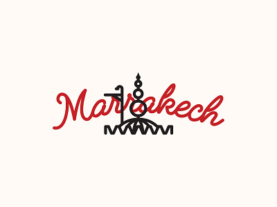 Marrakech city design graphic icon illustration landscape marrakech travel type typography