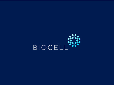 Biocell Logo biology brand cell identity lockup logo mark medical pattern pharmaceutical research typography