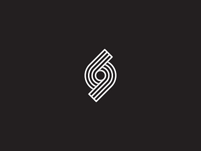 69 6 9 brand circle flow identity lines logo mark numbers shadow symbol