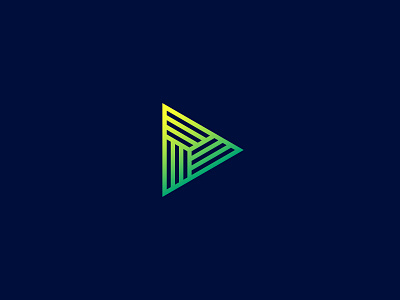 Triangle Mk.III arrow brand geometric gradient identity lines logo mark shape symbol three triangle