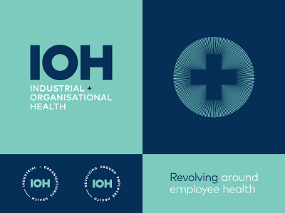 IOH – Brand Elements abstract circle cross geometric identity logo mark medical optical plus radial symbol