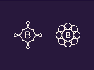 B's b beauty brand floral flower identity letter logo luxury pattern