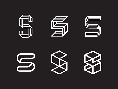 S Variations 3d brand fold geometric identity lettering logo marks s symbol type typography