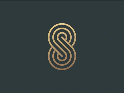 S8 8 brand geometric identity lettering logo mark number s symbol type typography