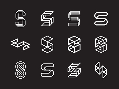 S's upon S's brand geometric identity lettering logo mark s symbol type typography