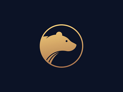 Bear animal bear brand circle geometric gold identity logo mark round symbol