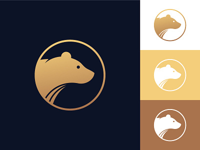 Bear Colour Palette animal bear brand circle geometric gold identity logo mark round symbol