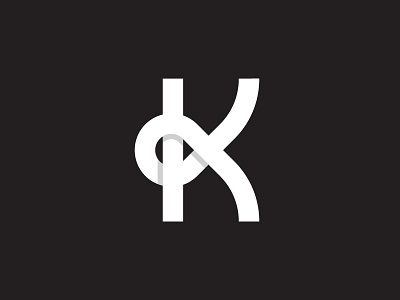 K Knot beauty brand connect k knot lettering link logo luxury salon shadow type