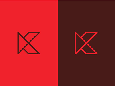 K Play // Colour brand film geometric k letter logo mark movie play production typography