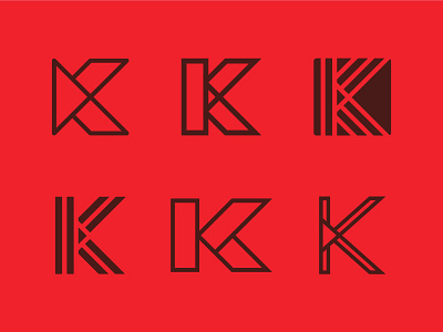 K's brand film geometric k letter logo mark movie play production typography
