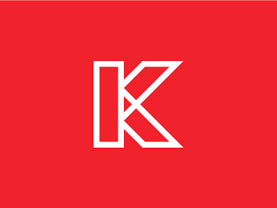 K Play II abstract geometric grid brand icon identity communication corporate film movie video motion film production k letter lettering typography logo logos marks play symbol digital technology