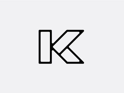 K III abstract geometric grid brand icon identity communication corporate film movie video motion film production k letter lettering typography logo logos marks play symbol digital technology