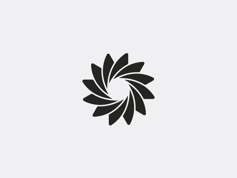 Fusion digital rotate abstract geometric logo symbol branding logo design spiral