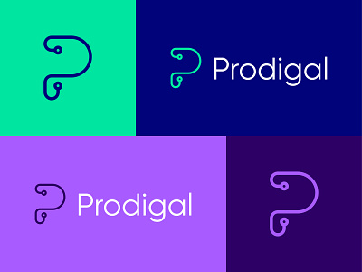 Prodigal // 2 brand branding design digital entrepreneur freelance icon identity letter logo logomark mark print software startup symbol tech typography vector