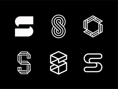 S's abstract brand branding business collection design geometric identity letter logo mark minimal modern shape software studio symbol tech