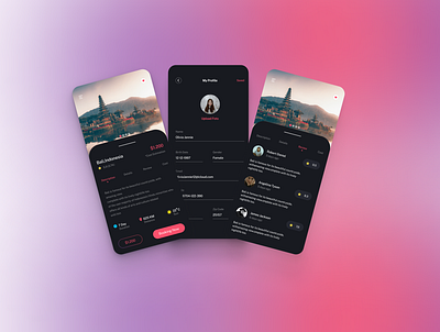 Screen Squid Booking,Profile,Review app design app design ui ux ui