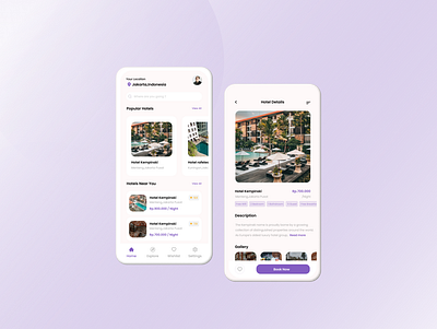 App Design Booking Travel figma ui uiux