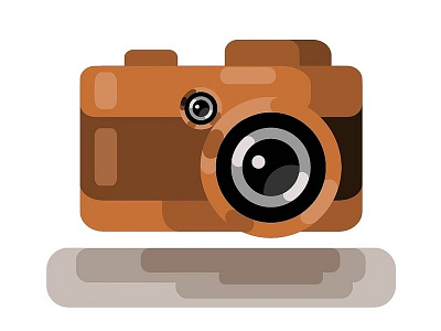 Camera flat vector