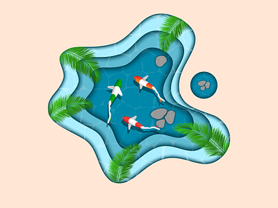 Design Koi Fish desain desain datar fish hungary ilustrasi ilustrator inkscape koi