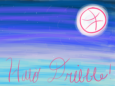 Halò Dribble blue bright gaelic gradient hello illustration logo moon night scottish stars