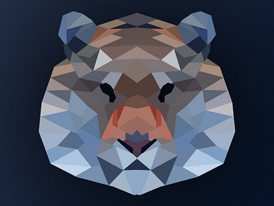 Tigre Polyart animals design digitalart illustration photoshop polyart symmetrical symmetry tigers