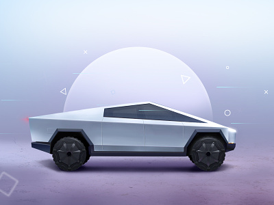 Tesla Cybertruck car design illustration photoshop tesla tesla cybertruck