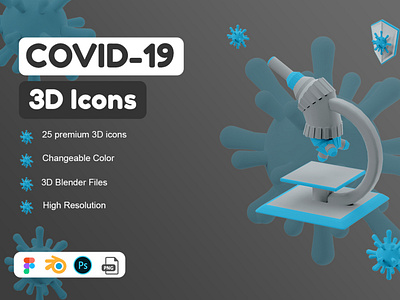 COVID-19 3D ICONS