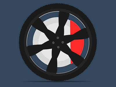 Flat Wheel flat sport tire vector vehicle wheel wheels