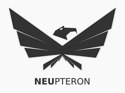 NEUpteron abstract aviation bird eagle flat innovation logo near east university robotic uav vector wing