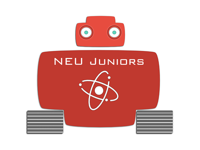 NEU Juniors flat logo near east university neu robot robotic vector