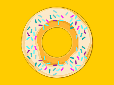 Flat Doughnut dessert doughnut flat free freebie icon svg vector
