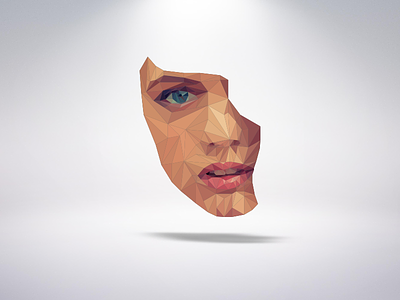 Simona beauty face inkscape low poly poly polygonal svg vector woman