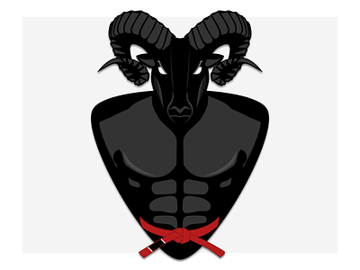 Mouflon fight jiu jitsu logo mouflon vector