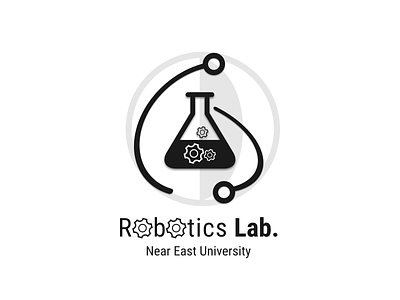 Robotics Lab. atom hi-tech lab labaratory logo robotics science tech vector