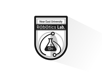 Robotics Lab. - badge badge hi tech logo robotics shadow technology vector