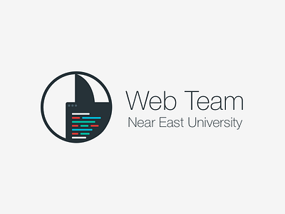 Web Team Logo development flat logo near east university neu web