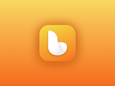 Bandabulya App android app b icon ios letter logo mobile orange simple vector