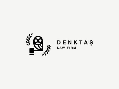 Denktaş Law Firm Logo branch justice law lawyer logo owl vector
