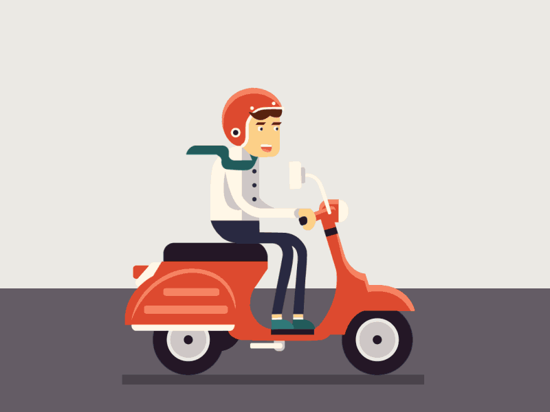 Riding around. Мотоцикл анимация. Гиф скутера. Мопед гиф. Гифки на мопеде.