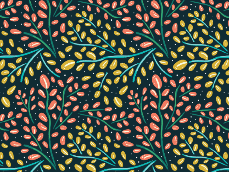 Uninhabited Pattern motifs collection seamless pattern foliage flowers desert cactus