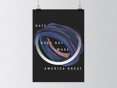 Hate Poster 3d america hate inauguration notmypresident poster