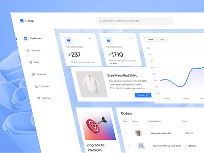 Personal Shop Dashboard