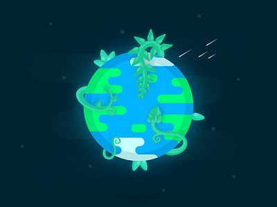 Growing Planet design earth illustration plants vector vegetation